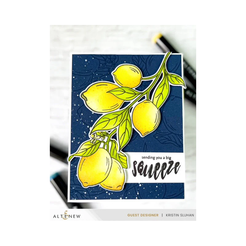 Altenew Zesty Life | Set de sellos y troqueles cítricos para scrapbooking creativo