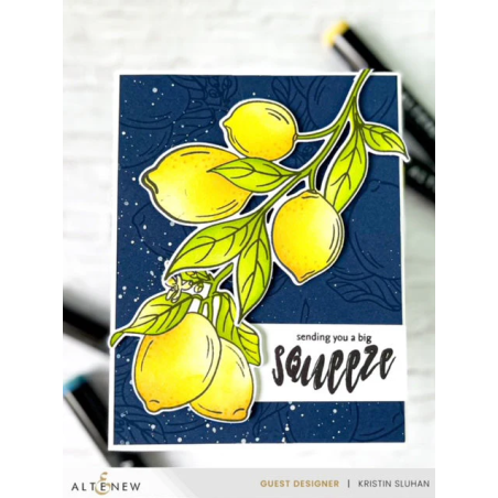 Altenew Zesty Life | Set de sellos y troqueles cítricos para scrapbooking creativo