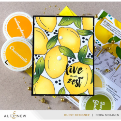 Altenew Zesty Life | Set de sellos y troqueles cítricos para scrapbooking creativo