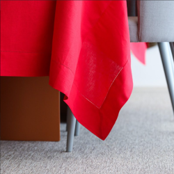 Tejido rojo lino y algodón | 55% lino / 45% algodón – Calidad y estilo natural