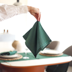 Tejido verde lino y algodón | 55% lino / 45% algodón – Calidad y estilo natural