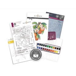 Altenew Tangerine Grove + Acuarelas 24 Pan Set | Bundle artístico de alta calidad