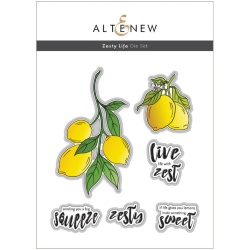 Altenew Zesty Life | Set de sellos y troqueles cítricos para scrapbooking creativo