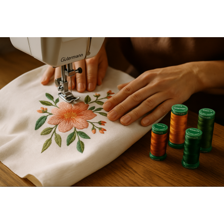Hilos Gütermann Rayon 40 | Bordado a máquina con brillo y precisión profesional