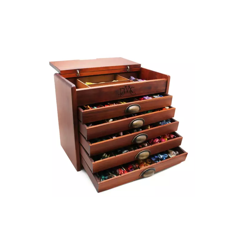DMC – Set 500 madejas de hilo Mouliné con mueble organizador | Edición completa