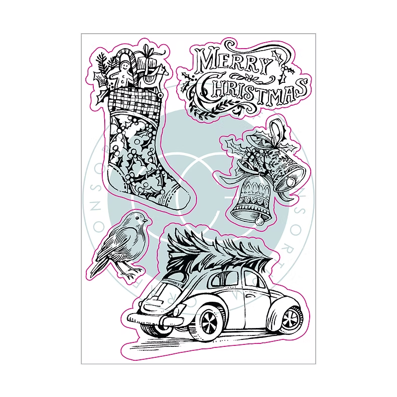 Craft Consortitum- Sellos de Navidad Festividade Kit II