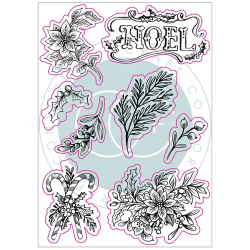 Craft Consortium Sellos de Navidad Flora Kit III | Creatividad festiva para tus proyectos