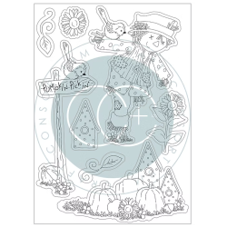 Craft Consortium Happy Harvest | Sellos acrílicos para scrapbooking otoñal