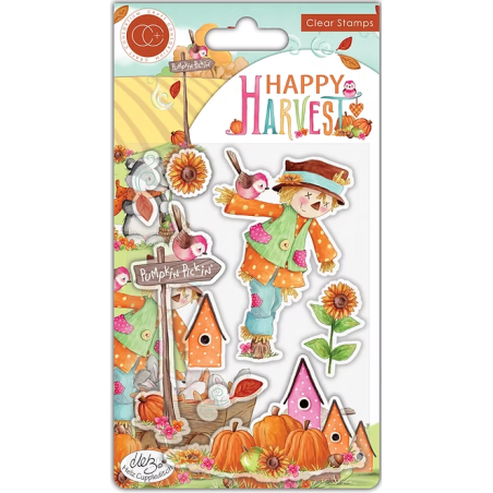 Craft Consortium Happy Harvest | Sellos acrílicos para scrapbooking otoñal