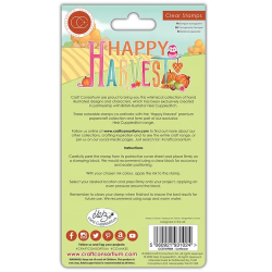 Craft Consortium Happy Harvest | Sellos acrílicos para scrapbooking otoñal