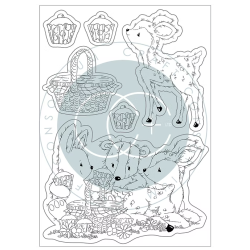 Craft Consortium Bluebells & Buttercups “Picnic” | Sellos acrílicos para scrapbooking creativo