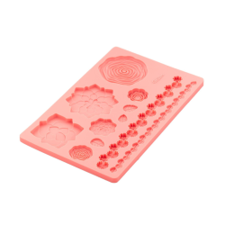 Molde de silicona Wilton flores y hojas | Fondant y pasta de goma – 11 cavidades