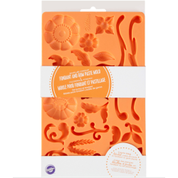 Molde de silicona Wilton encaje | Fondant y pasta de goma – 23 cavidades