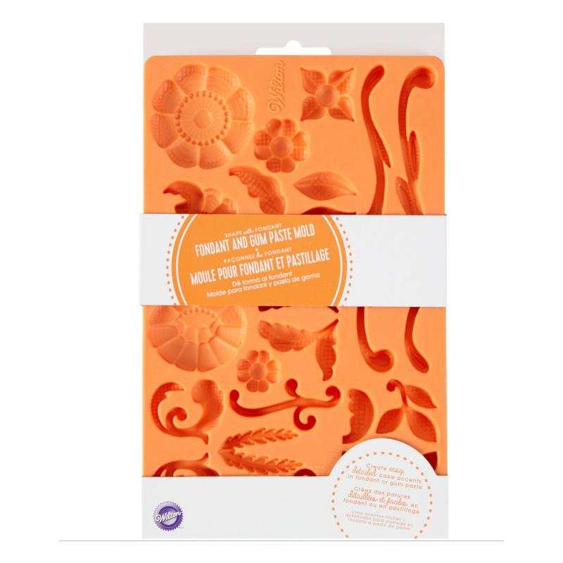 Molde de silicona Wilton encaje | Fondant y pasta de goma – 23 cavidades