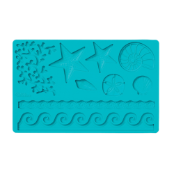 Wilton -Molde de silicona con diseños marinos para fondant y pasta de goma