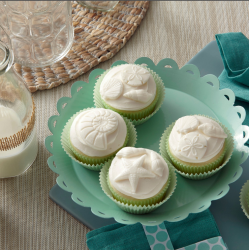 Wilton -Molde de silicona con diseños marinos para fondant y pasta de goma