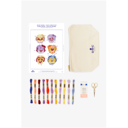 DMC Kit Bolso de mano “Pensamientos” | Bordado creativo con estilo artesanal