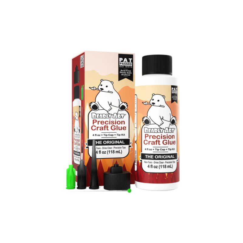 Bearly Art Pegamento de Precisión 118 mL | Adhesivo profesional para manualidades