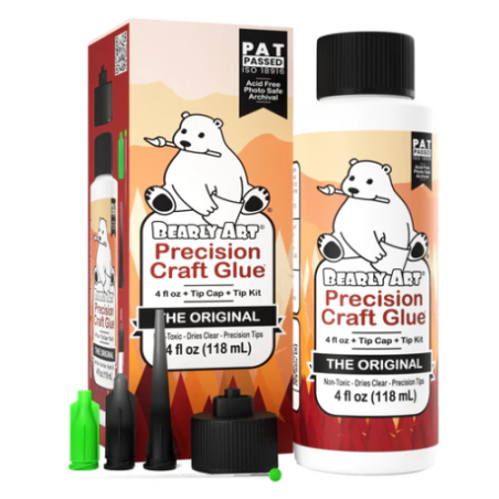 Bearly Art Pegamento de Precisión 118 mL | Adhesivo profesional para manualidades