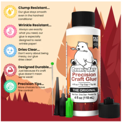 Bearly Art Pegamento de Precisión 118 mL | Adhesivo profesional para manualidades