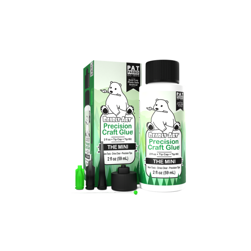 Bearly Art Pegamento de Precisión 59 mL | Adhesivo limpio y preciso para manualidades