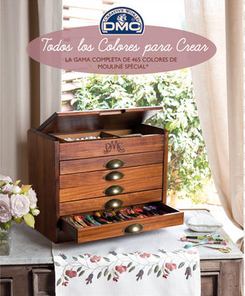 DMC- Las 500 madejas de mouliné y el mueble vintaje