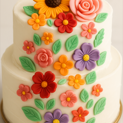 Wilton -Molde de silicona para fondant y pasta de goma con flores y hojas, 11 cavidades