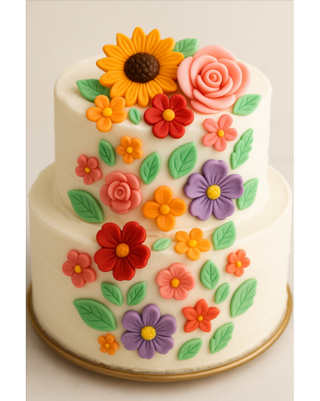 Wilton -Molde de silicona para fondant y pasta de goma con flores y hojas, 11 cavidades