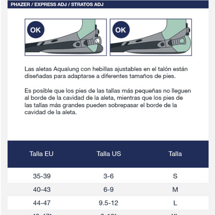 EXPRESS ADJ - Aletas de buceo