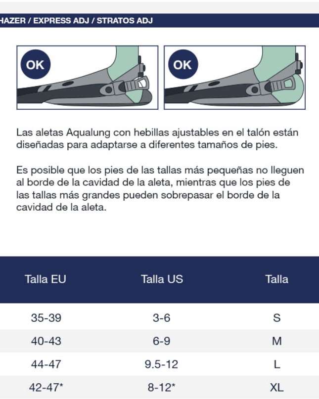 EXPRESS ADJ - Aletas de buceo