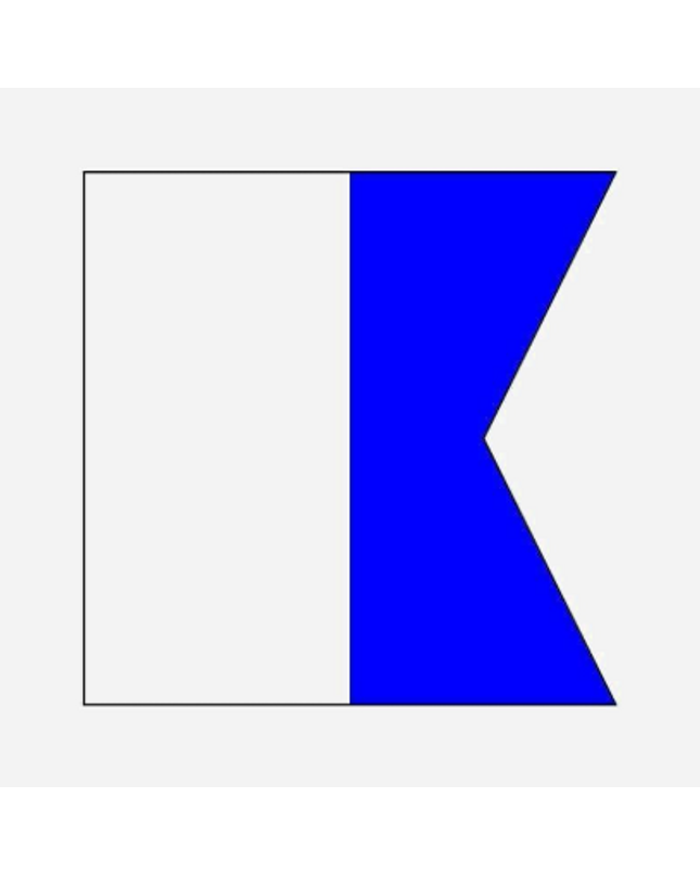 Alpha Flag Blue Aqualung 100 x 20 cm