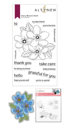 Altenew - Flores de cerezo, Stencil Set