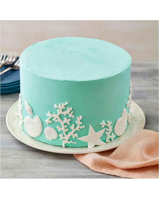 Wilton -Molde de silicona con diseños marinos para fondant y pasta de goma