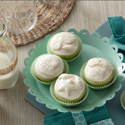 Wilton -Molde de silicona con diseños marinos para fondant y pasta de goma