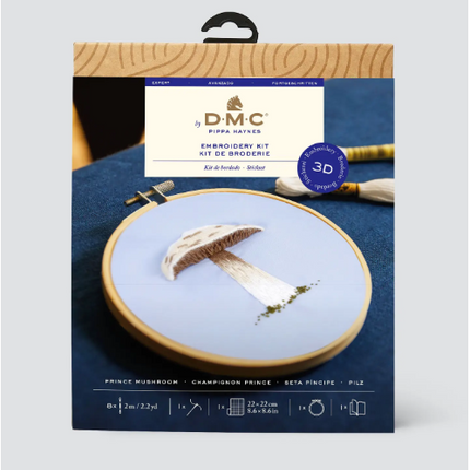 DMC-Kit de bordado avanzado Prince Mushroom por Pippa Haynes