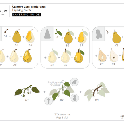 AlteNew -Fresh Pears Layering Die Set
