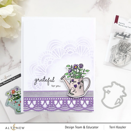 Dainty Watering Can Stamp & Die Set