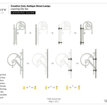 Creative Cuts: Antique Street Lamps Layering Die Set