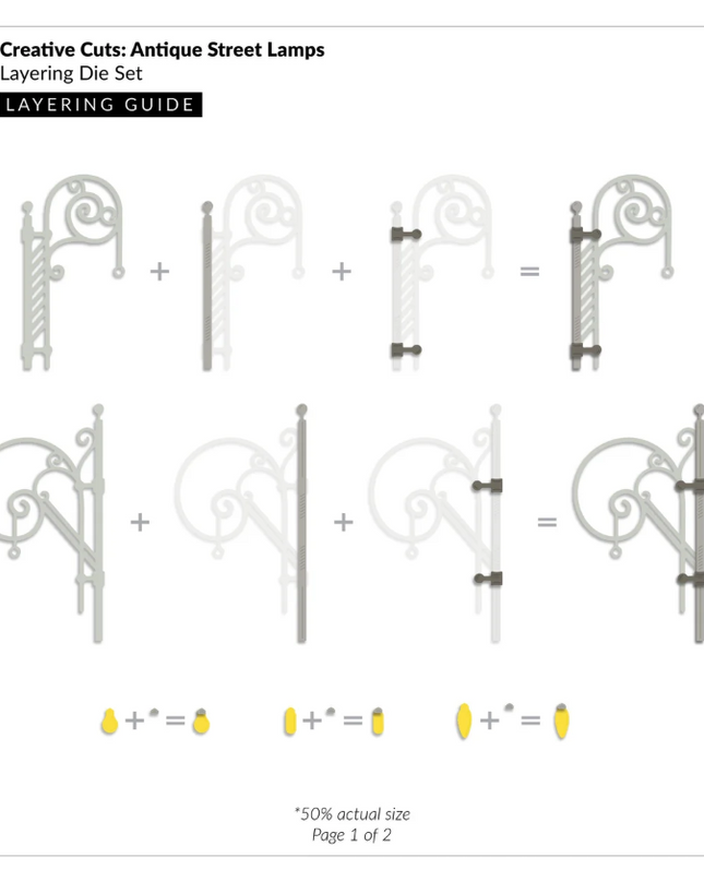 Creative Cuts: Antique Street Lamps Layering Die Set