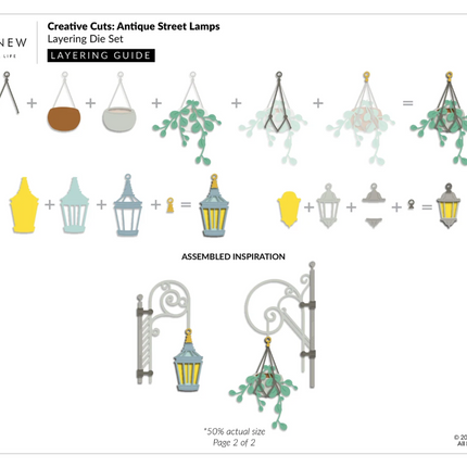 Creative Cuts: Antique Street Lamps Layering Die Set
