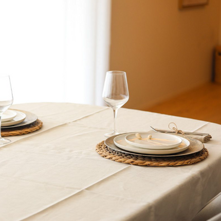 Mantelería de Mesa Branca en lino 100% Portugues