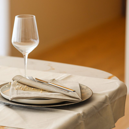Mantelería de Mesa Branca en lino 100% Portugues