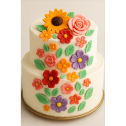 Wilton -Molde de silicona para fondant y pasta de goma con flores y hojas, 11 cavidades